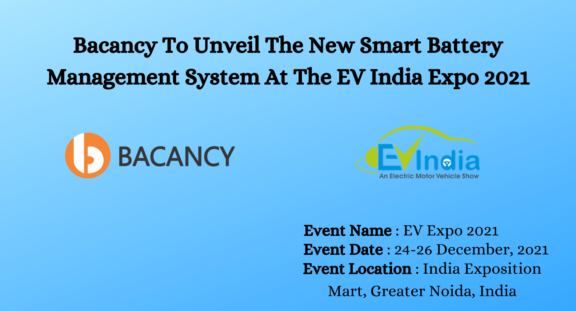 Bacancy To Unveil The New Smart Battery Management System At The EV India Expo 2021